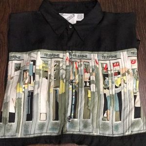Men’s vintage 100%silk shirt